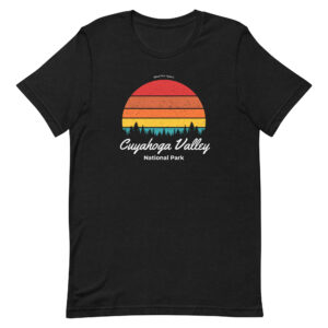 Cuyahoga Valley Retro Forest Sunset T Shirt